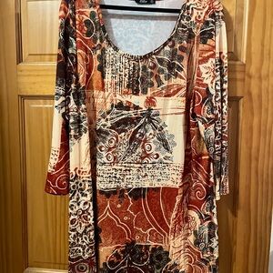 Multicolor Abstract Print Tunic